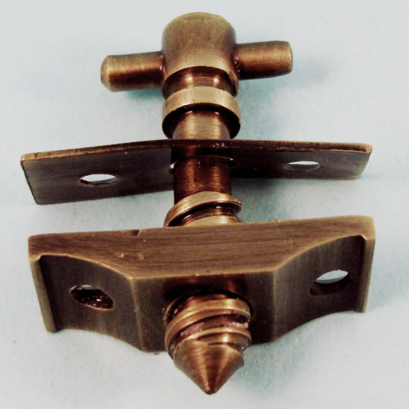 THD279/AB • 43mm o/a • Antique Brass • Tee Pattern Batten Rod Screw